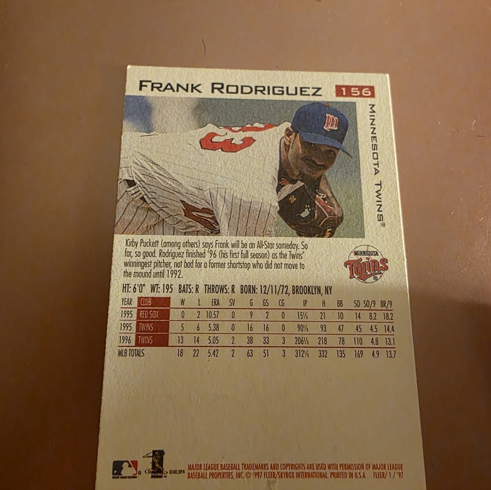 Frank Rodriguez Baseball Card